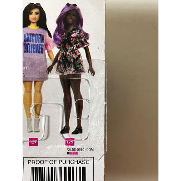 Barbie Fashionistas Doll 125 Purple Hair Floral Romper Fashion Doll - Picture 5 of 5